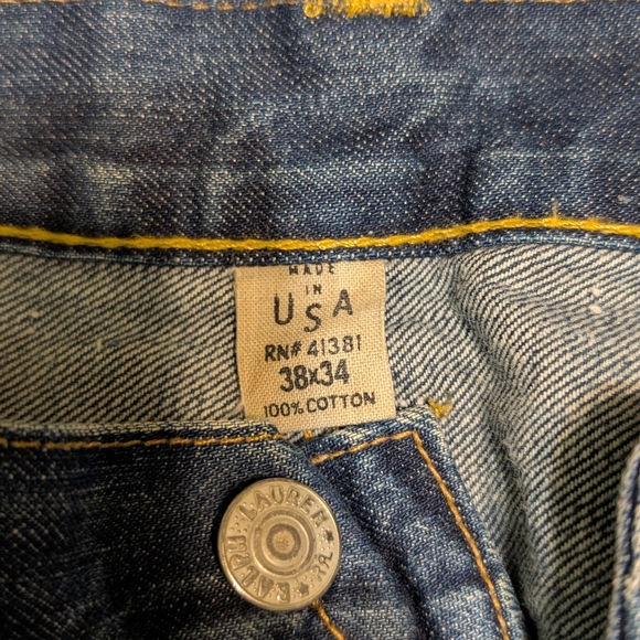 RRL by Ralph Lauren Bootcut Denim Jeans Size 38W x 36L - Picture 5 of 6